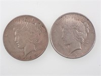 1935 S & 1925 US Peace Dollars