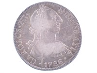 1786 Large Mexican Reales Coin