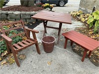 4 Chairs(3Not Pictured)Table / Bench/ Planter