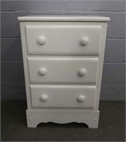 3 Drawer White Small Chest