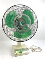 Vintage Sears Green Oscillating Fan