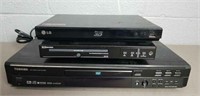 3x Dvd And Blue Ray Players