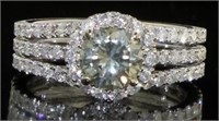 14kt White Gold 2.48 ct Round Diamond Ring