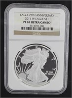 2011 West Point PF69 American Eagle Silver Proof
