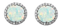 Gorgeous 3.00 ct Fire Opal Solitaire Earrings