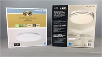 2x Led Ceiling Fixtures - New
