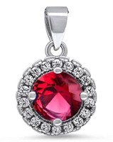 Gorgeous 2.00 ct Ruby Sapphire Solitaire Pendant