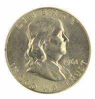1961 Choice BU Franklin Silver Half Dollar