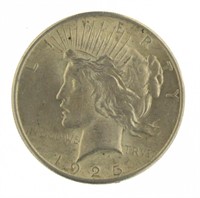 1925 AU Peace Silver Dollar