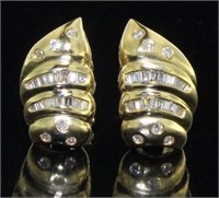 14kt Gold Brilliant 1/2 ct Diamond Earrings