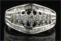 10kt Gold Marquise 1/2 ct Diamond Anniversary Ring