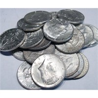 (20) Kennedy Half Dollars -1964-90% Silver