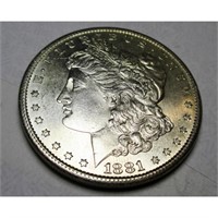 1881 S BU PL Morgan Silver Dollar