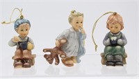 (3) Berta Hummel Goebel Christmas Ornaments