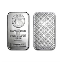 1 oz Morgan Design Silver Bar - .999 Silver