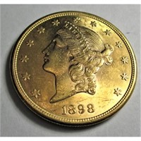 1898 S $ 20 Gold Liberty Double Eagle