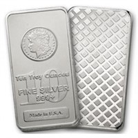 10 oz. morgan Design Silver Bar .999 Pure