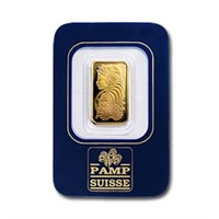 2.5 Gram Pmap Suisse Gold Ingot on Assay Card