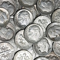 (100) Roosevelt Dimes -90% Silver Mixed Dates