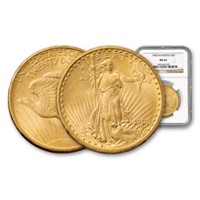 1908 NM MS 63 NGC $20 Gold Saint Gaudens
