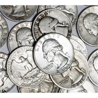 $10 Face Value Washington Quarters 90% Silver