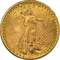 1922 $20 Gold Saint Gaudens High Grade