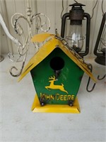 METAL HANGING JOHN DEERE BIRD HOUSE