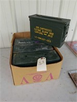 4 METAL AMMO BOXES