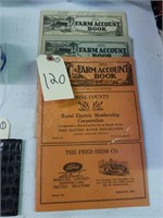 3 BOONE COUNTY FARM ACCOUNT BOOKS