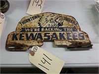 THORNTOWN INDIANA KEWASAKEES LICENSE PLATE TOPPER