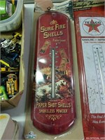 SURE FIRE SHELLS ADVERTISING THERMOMETER