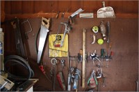 Tools on peg board