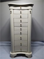 Tall wooden jewelry cabinet