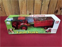 Green Farm Red Friction Farm Tractor & Trailer