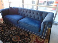94" Blue Sofa