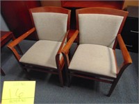 2 Wooden Arm Chairs