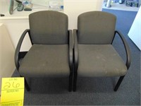 2 Grey Office Arm Chairs