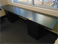 Table with 2 File Cabinet Bases