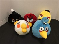 Five Angry Birds Plush Toys