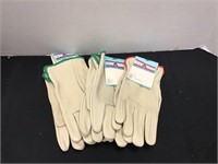Three New Pairs of Champ Work Gloves, Small