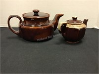 Two Pottery Teapots