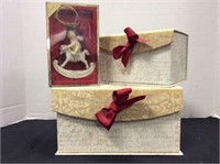 Two Christmas Boxes & Lenox Ornament
