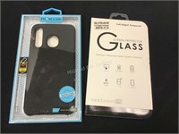 Black Phone Case & Glass Screen Protector