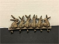 Cast Metal Bunny Key / Necklace Holder