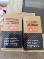2pc Kapahen Professional Battery Packs