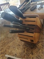 Knives In Wood Block
