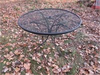 Metal outdoor table