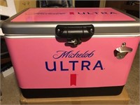 Pink Michelob Ultra Cooler with Bottle Opener