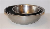 LOT OF 5, STAINLESS STEEL MIXING BOWLS