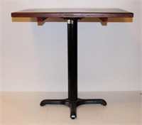 (6) BISTRO TABLES WITH SOLID WOOD TOP